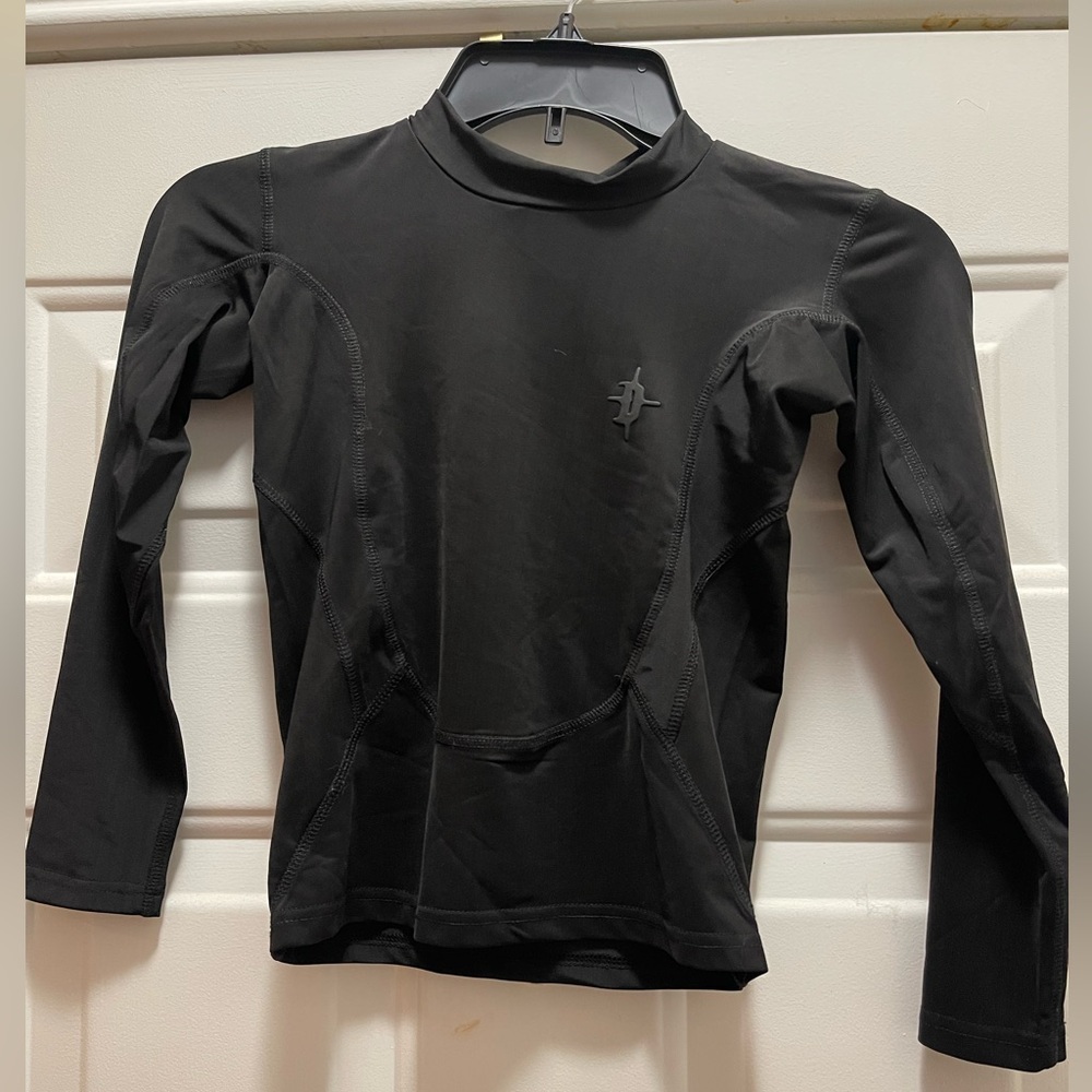 Dolls Kill Popular Darker Wavs black polyester and spandex top. Size S NWT